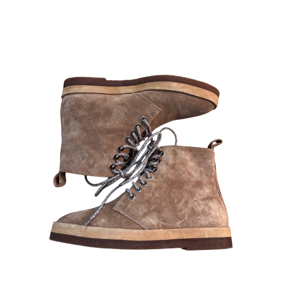 Jenni Kayne Canyon Suede Brown Lace Up Ankle Boots Made in Italy Size 37 US 7 - Picture 6 of 11